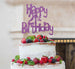 Happy 21st Birthday Cake Topper Glitter Card Light Purple