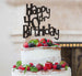 Happy 40th Birthday Cake Topper Glitter Card Black