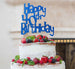 Happy 40th Birthday Cake Topper Glitter Card Dark Blue