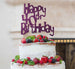 Happy 40th Birthday Cake Topper Glitter Card Dark Purple