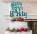 Happy 50th Birthday Cake Topper Glitter Card Light Blue