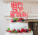 Happy 50th Birthday Cake Topper Glitter Card Light Pink