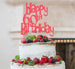 Happy 60th Birthday Cake Topper Glitter Card Light Pink