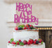 Happy 70th Birthday Cake Topper Glitter Card Hot Pink