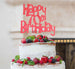 Happy 70th Birthday Cake Topper Glitter Card Light Pink