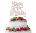 Happy 80th Birthday Cake Topper Glitter Card White