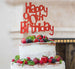 Happy 90th Birthday Cake Topper Glitter Card Red