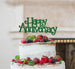 Happy Anniversary Cake Topper Glitter Card Green
