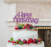 Happy Anniversary Cake Topper Glitter Card Light Purple
