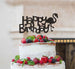 Happy Birthday Flamingo Cake Topper Glitter Card Black