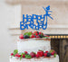 Happy Birthday Ballerina Cake Topper Glitter Card Dark Blue