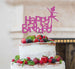 Happy Birthday Ballerina Cake Topper Glitter Card Hot Pink