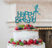 Happy Birthday Ballerina Cake Topper Glitter Card Light Blue