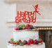 Happy Birthday Ballerina Cake Topper Glitter Card Red