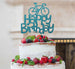 Happy Birthday Bicycle Cake Topper Glitter Card Light Blue