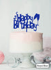 Happy Birthday Fun with Champagne Glasses Cake Topper Premium 3mm Acrylic Royal Blue