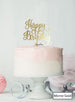 Happy Birthday Curly Cake Topper Premium 3mm Acrylic Mirror Gold