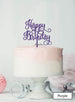 Happy Birthday Curly Cake Topper Premium 3mm Acrylic Purple