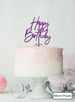  Happy Birthday Floaty Cake Topper  Mirror Purple 