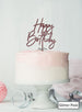  Happy Birthday Floaty Cake Topper  Glitter Pink 