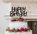 Happy Birthday Fun Cake Topper Glitter Card Black