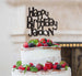 Bespoke Happy Birthday Name Fun Font Cake Topper Black