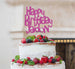 Bespoke Happy Birthday Name Fun Font Cake Topper Hot Pink