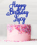 Happy Birthday Custom Acrylic Cake Topper Blue
