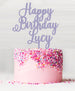 Happy Birthday Custom Acrylic Cake Topper Parma Violet