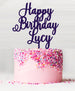 Happy Birthday Custom Acrylic Cake Topper Purple