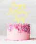 Happy Birthday Custom Acrylic Cake Topper Baby Yellow Lemon Sorbet