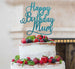 Happy Birthday Mum Cake Topper Glitter Card Light Blue