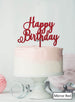 Happy Birthday Pretty Cake Topper Premium 3mm Acrylic Mirror Red