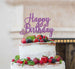 Happy Birthday Pretty Cake Topper Glitter Card Light Purple