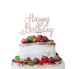 Happy Birthday Pretty Cake Topper Glitter Card White