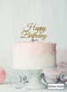  Happy Birthday Slanted Cake Topper  Glitter Gold 