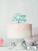  Happy Birthday Slanted Cake Topper  Mirror Turquoise 