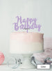 Happy Birthday Swirly Cake Topper Premium 3mm Acrylic Lilac