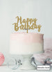 Happy Birthday Swirly Cake Topper Premium 3mm Acrylic Metallic Gold