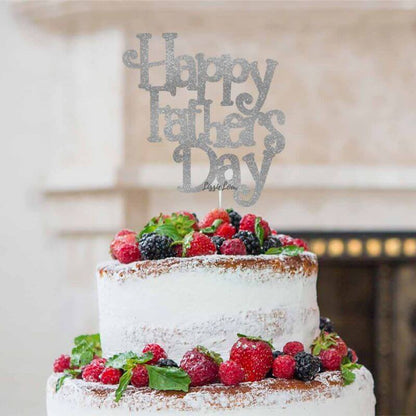 Happy Father's Day Cake Topper Glitter Card