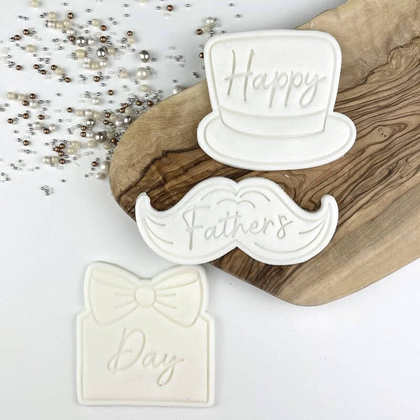 Happy Father's Day Set of 6 Cookie Cutters and Stamps