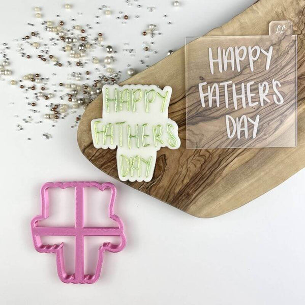 Happy Father's Day Style 1 Cookie Cutter and Embosser
