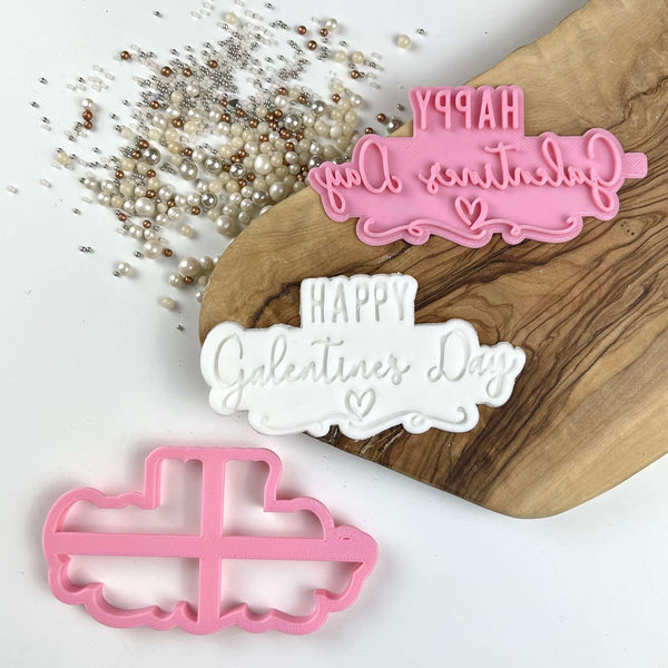 Happy Galentine's Day Style 2 Valentine's Cookie Cutter and Stamp