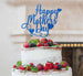 Happy Mother's Day Cake Topper Glitter Card Dark Blue
