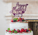Happy Mother's Day Cake Topper Glitter Card Dark Purple