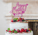 Happy Mother's Day Cake Topper Glitter Card Hot Pink