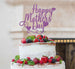 Happy Mother's Day Cake Topper Glitter Card Light Purple