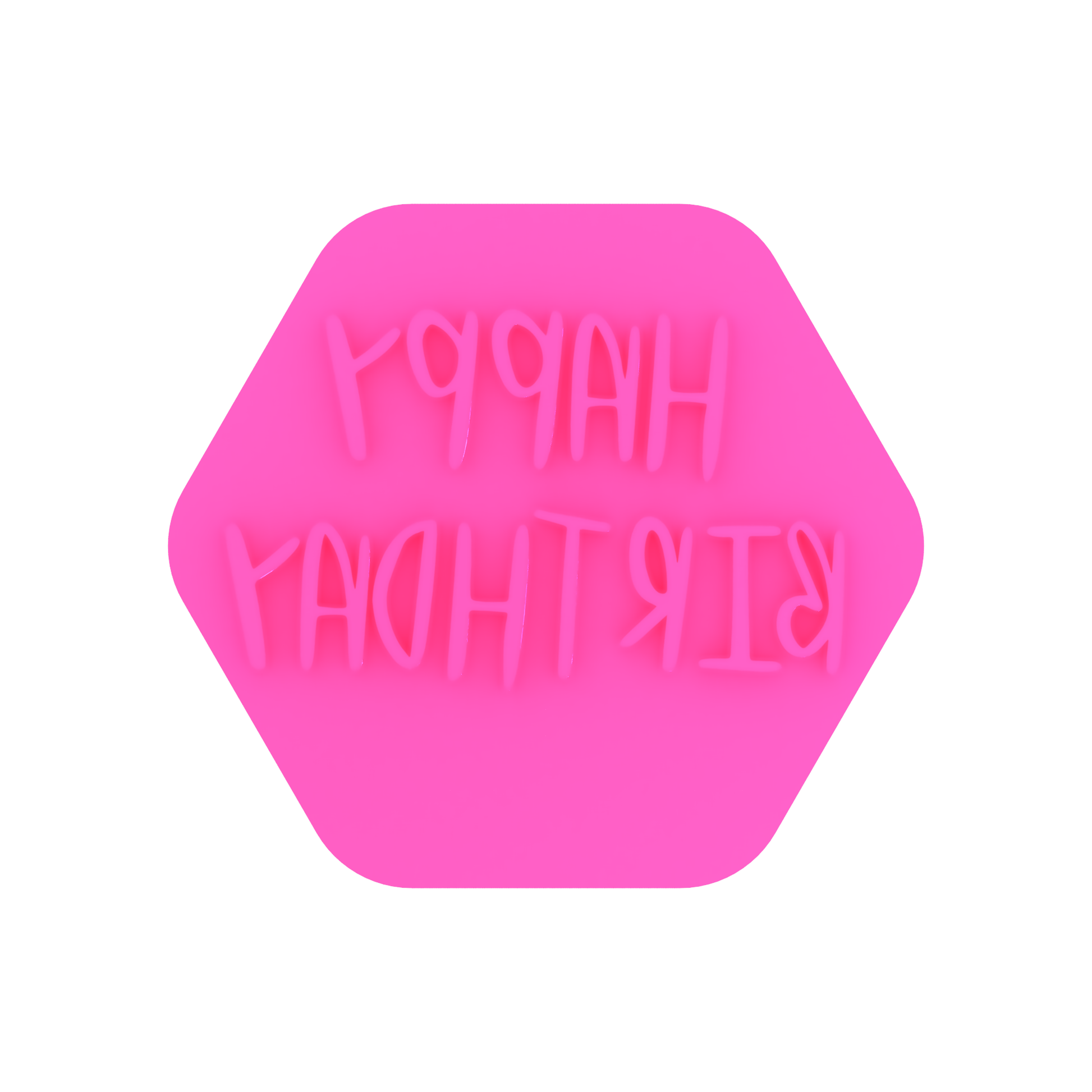 Happy Birthday Cookie Stamp in Sunny Font