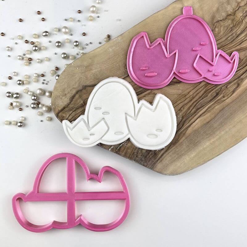 Hatching Dinosaur Eggs Cookie Cutter and Stamp