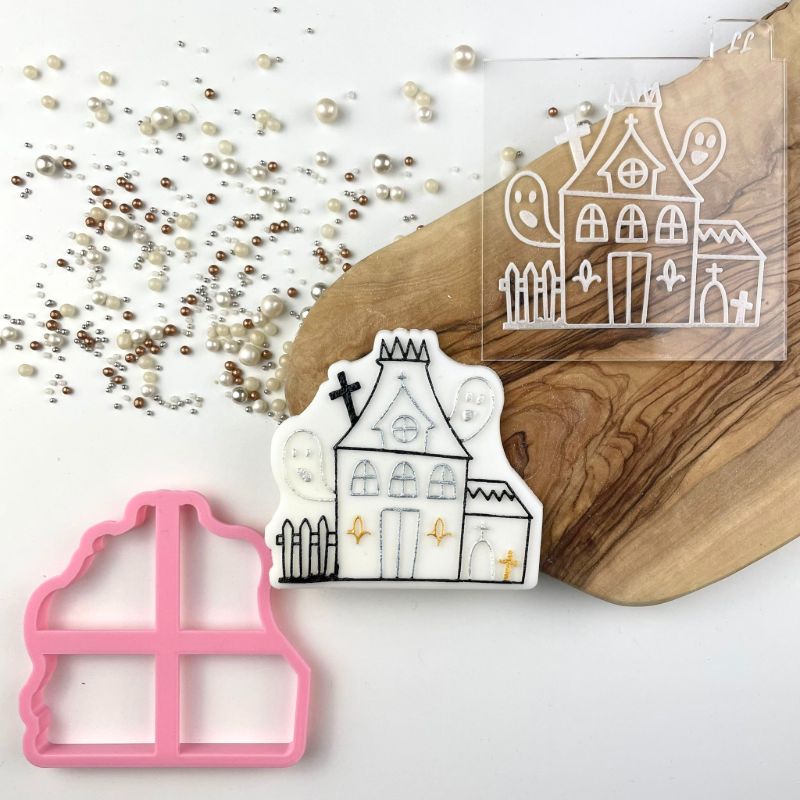 Haunted House Halloween Cookie Cutter and Embosser